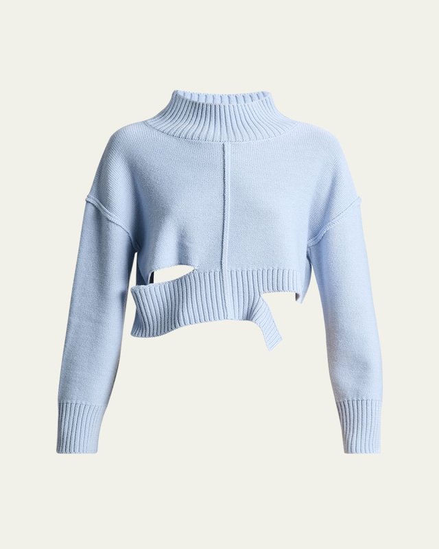 Distressed Boxy Cropped Sweat